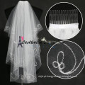 Hot Sale Long Soft Tulle Lace Cathedral Train Ivory Wedding Veil